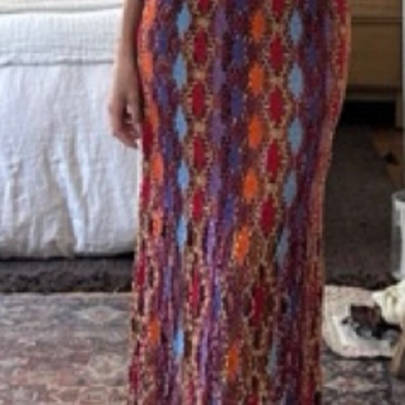 Gorgeous multicoloured crochet dress from Zara with fringe - Picture 15 of 16